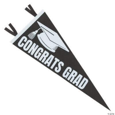 Congrats Grad Pennants Graduation Party Decor - SKU:3L-13935857 - UPC:192073768229 - Party Expo