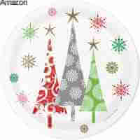 Contemporary Trees - 7" Luncheon Plates (8ct) - SKU:333352 - UPC:039938523718 - Party Expo