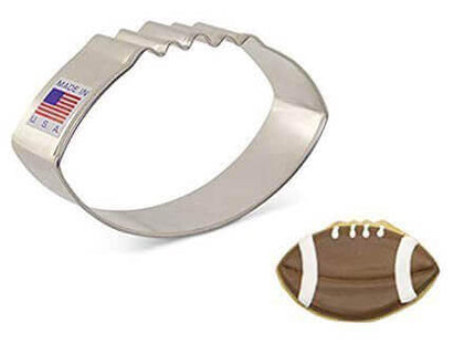 Cookie Cutter - Football 3 - 1/2" - SKU:54-98262 - UPC:817816024546 - Party Expo