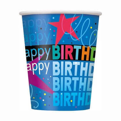 Cosmic Birthday 9oz Cup - SKU:40236 - UPC:011179402366 - Party Expo