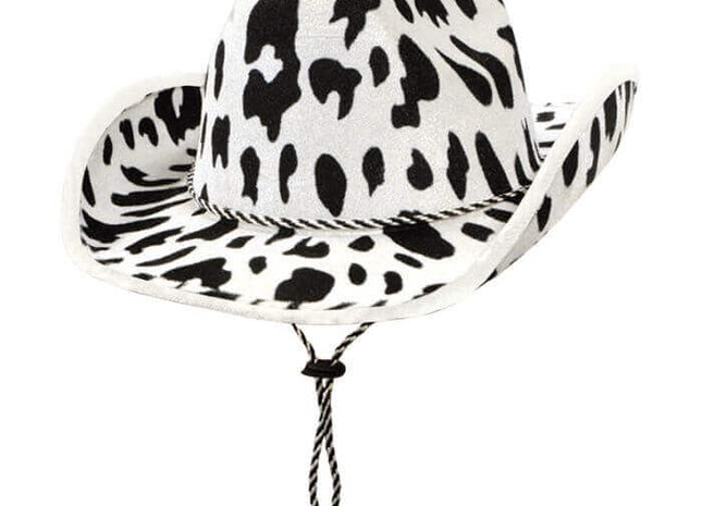 Cow Print Cowboy Hat - SKU:60830 - UPC:034689049616 - Party Expo