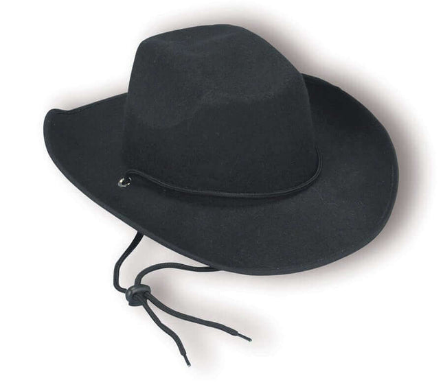 Cowboy Deluxe Hat - Black - SKU:F56715 - UPC:721773567155 - Party Expo
