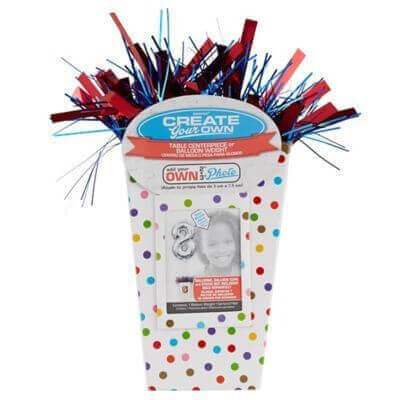Create Your Own (CYO) Rainbow Polka Dots Balloon Weight Centerpiece - Multicolor - SKU:110395 - UPC:013051768881 - Party Expo