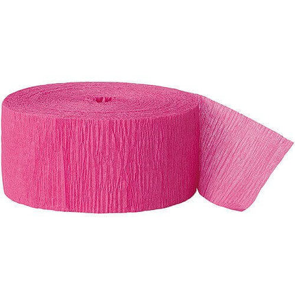 Crepe Streamer Hot Pink 81ft. - SKU:6320 - UPC:011179063208 - Party Expo