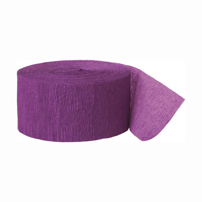 Crepe Streamer Purple 81ft. - SKU:6362 - UPC:011179063628 - Party Expo