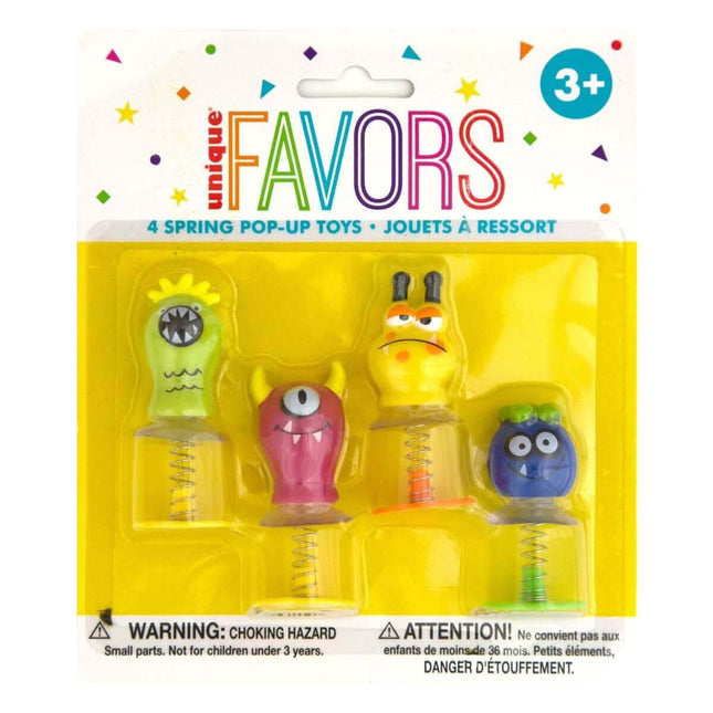 Cute Monster Spring Pop-Up Toy - SKU:84724 - UPC:011179847242 - Party Expo