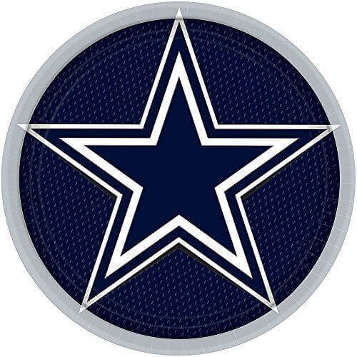 Dallas Cowboys 9" Plate - SKU:552332 - UPC:013051528652 - Party Expo