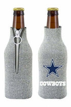 Dallas Cowboy's Glitter Zippered Bottle Coolie - SKU:07798243 - UPC:086867554986 - Party Expo