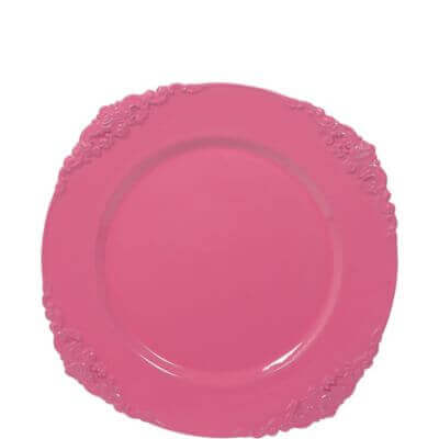 Day in Paris Pink Charger Plate - SKU:430542 - UPC:013051711214 - Party Expo