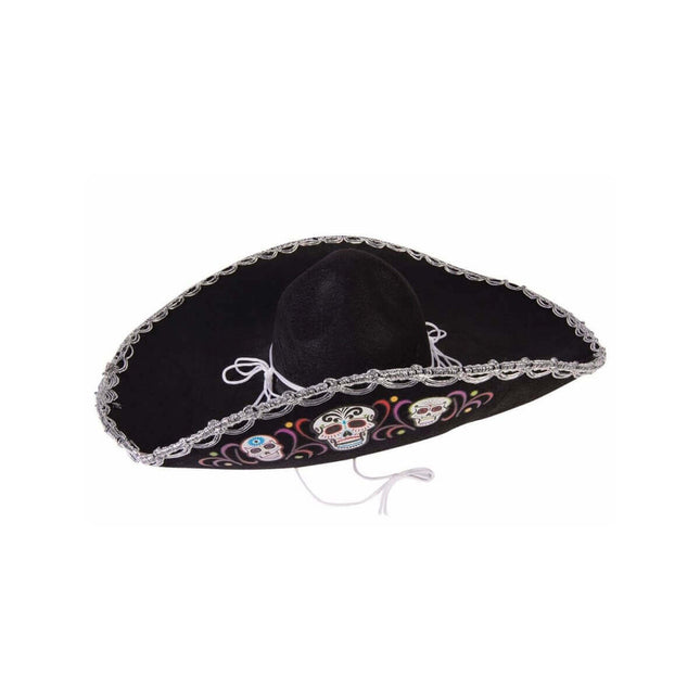 Day Of The Dead - Deluxe Sombrero for Adults - SKU:74671 - UPC:721773746710 - Party Expo