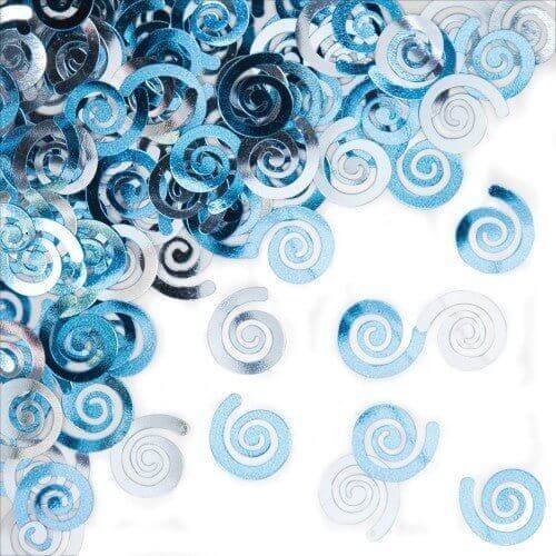 Décor Confetti Pastel Blue Swirls - SKU:021090- - UPC:039938110970 - Party Expo