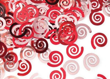 Décor Confetti Red Swirls - SKU:021439- - UPC:039938108168 - Party Expo