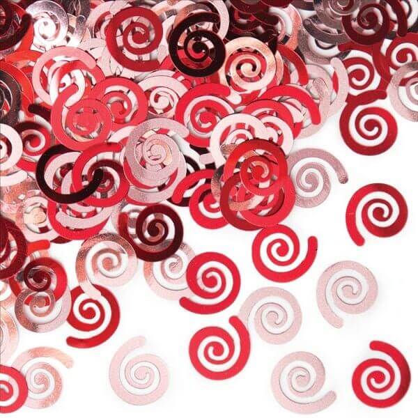 Décor Confetti Red Swirls - SKU:021439- - UPC:039938108168 - Party Expo