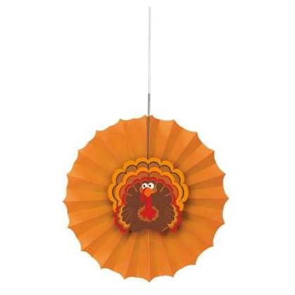 Decorative Paper Fan Turkey - SKU:63436 - UPC:011179634361 - Party Expo