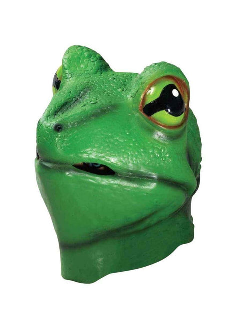 Deluxe Latex Frog Costume Mask - SKU:65639 - UPC:721773656392 - Party Expo