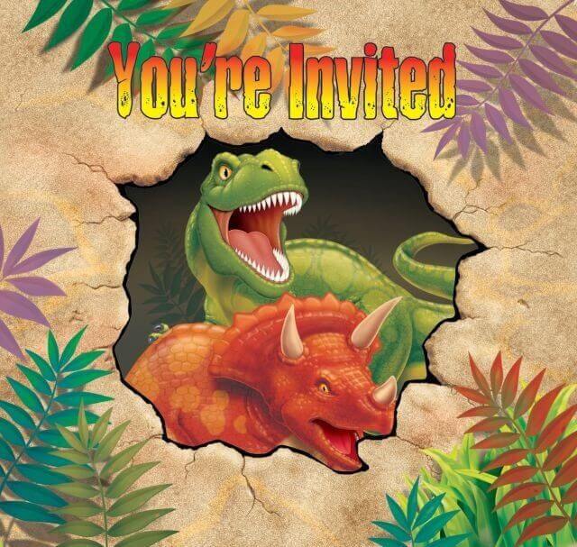 Dino Blast Invite - SKU:895012 - UPC:073525935867 - Party Expo