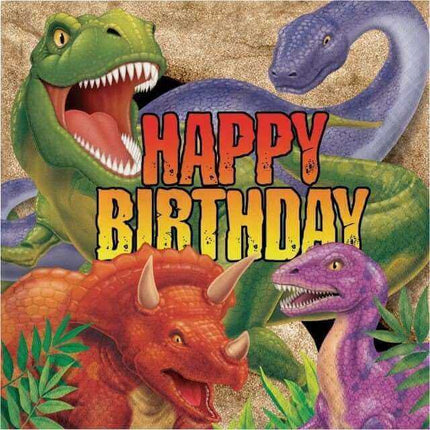 Dino Blast Lunch Napkin Birthday - SKU:661012 - UPC:073525935812 - Party Expo