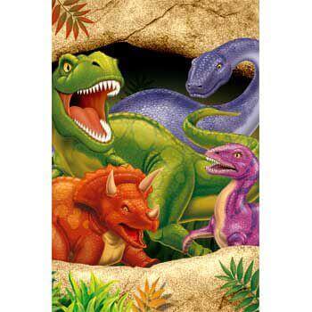 Dino Blast Plastic Tablecover - SKU:725012 - UPC:073525935850 - Party Expo