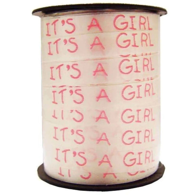 100-Yard {It's A Girl} Curling Ribbon - Party Expo