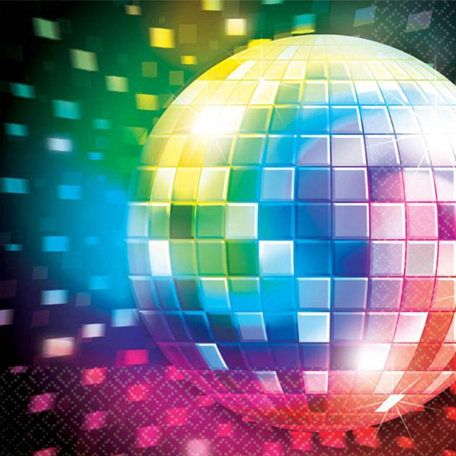 Disco Fever Beverage Napkins (16ct) - SKU:501222 - UPC:013051432157 - Party Expo