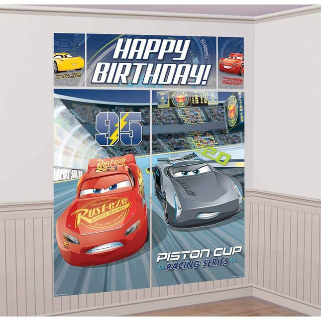 Cars 3 - Birthday Party Easy Hanging Swirl Decorations - SKU:670628 - UPC:013051725280 - Party Expo