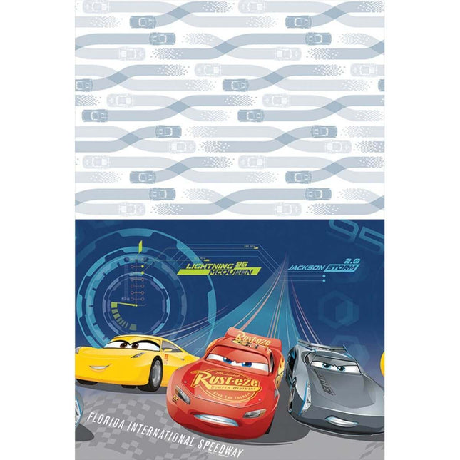 Cars 3 - Plastic Tablecover - SKU:571763 - UPC:013051724962 - Party Expo