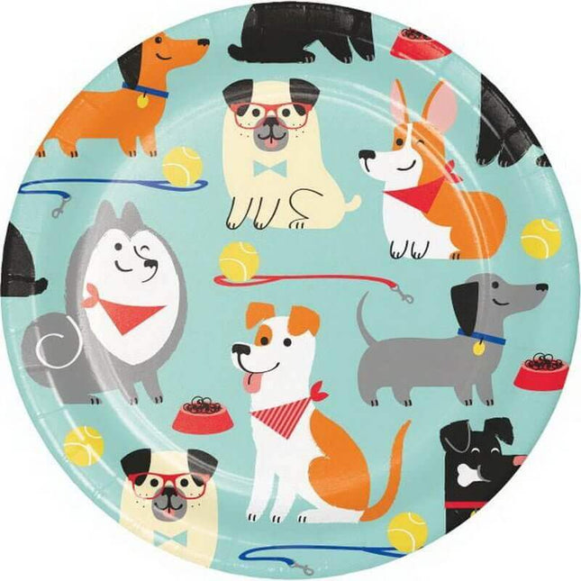 Dog Party 7" Plates - SKU:336045 - UPC:039938557409 - Party Expo