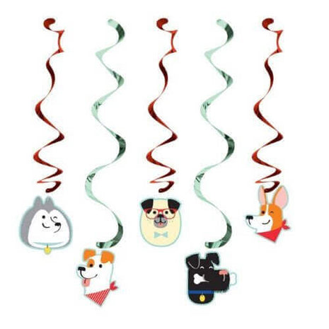 Dog Party - Dizzy Danglers (5ct) - SKU:336662 - UPC:039938567460 - Party Expo
