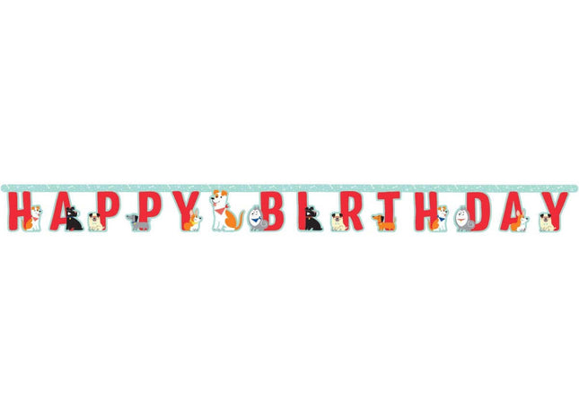 Dog Party - Happy Birthday Banner - SKU:336659 - UPC:039938567439 - Party Expo