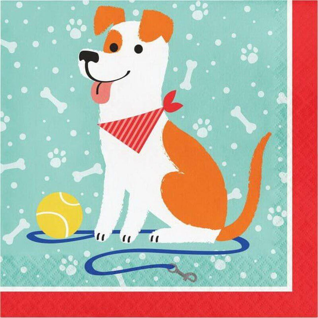 Dog Party Lunch Napkins - SKU:336046 - UPC:039938557416 - Party Expo