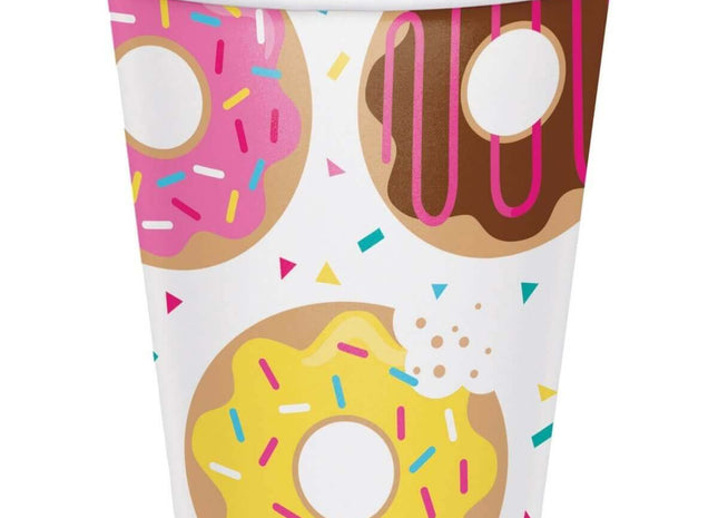 Donut Time 9oz Cups - SKU:322293 - UPC:039938390181 - Party Expo
