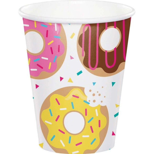 Donut Time 9oz Cups - SKU:322293 - UPC:039938390181 - Party Expo