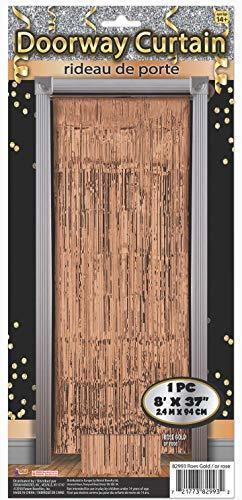 Doorway Tinsel Curtain - Rose Gold - SKU:F82993 - UPC:721773829932 - Party Expo
