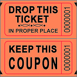 Double Ticket Roll - Orange (2000ct) - SKU:102-O - UPC:000975002108 - Party Expo