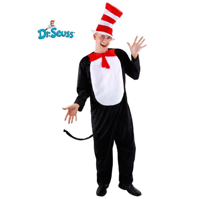 Dr. Seuss Cat In The Hat Adult Costume (Small) - SKU:EL403330AD-SM - UPC:618480005356 - Party Expo