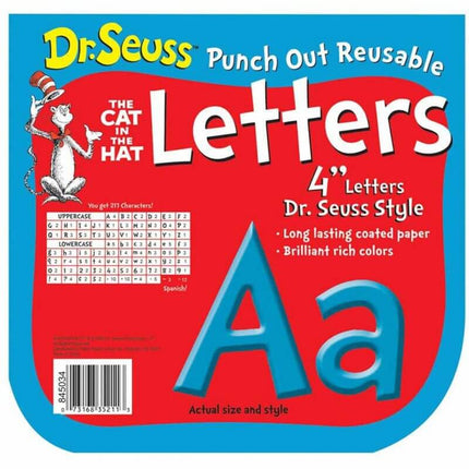 Dr. Seuss Punch Out Decor Letters - Blue - SKU:5P-13683300 - UPC:073168352113 - Party Expo