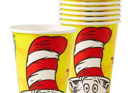 Dr. Seuss - "The Cat In The Hat" 9oz Paper Cups (8ct) - SKU:581734 - UPC:013051709679 - Party Expo