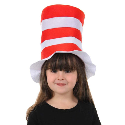 Dr. Seuss - "The Cat In The Hat" Felt Stovepipe Costume Hat - SKU: - UPC:618480038538 - Party Expo