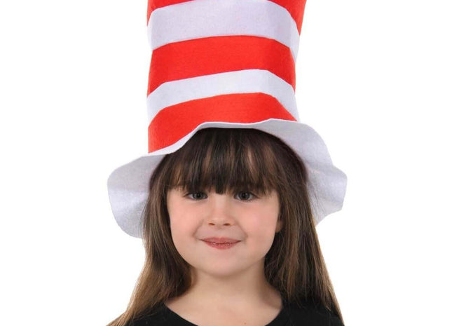 Dr. Seuss - "The Cat In The Hat" Felt Stovepipe Costume Hat - SKU: - UPC:618480038538 - Party Expo