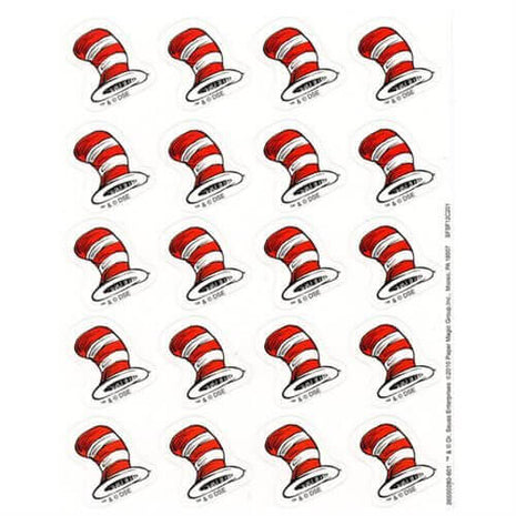 Dr. Seuss - "The Cat In The Hat" Hat Stickers - SKU:655028 - UPC:073168124390 - Party Expo