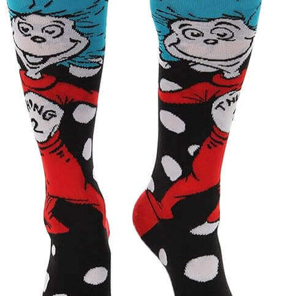 Dr. Seuss - "The Cat In The Hat" Knee High Costume Socks - SKU:430103 - UPC:618480037098 - Party Expo