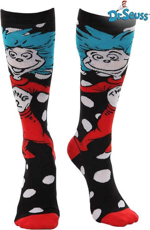 Dr. Seuss - "The Cat In The Hat" Knee High Costume Socks - SKU:430103 - UPC:618480037098 - Party Expo