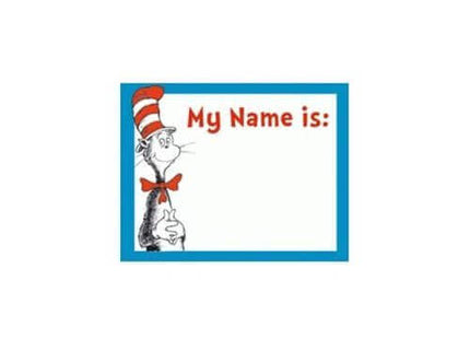 Dr. Seuss - "The Cat In The Hat" Name Tags (40pcs) - SKU:5P-9/1272 - UPC:073168659755 - Party Expo