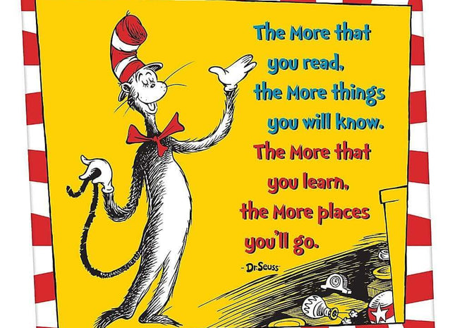 Dr. Seuss - "The Cat In The Hat" Reading Cutout - SKU:849148 - UPC:809801793926 - Party Expo