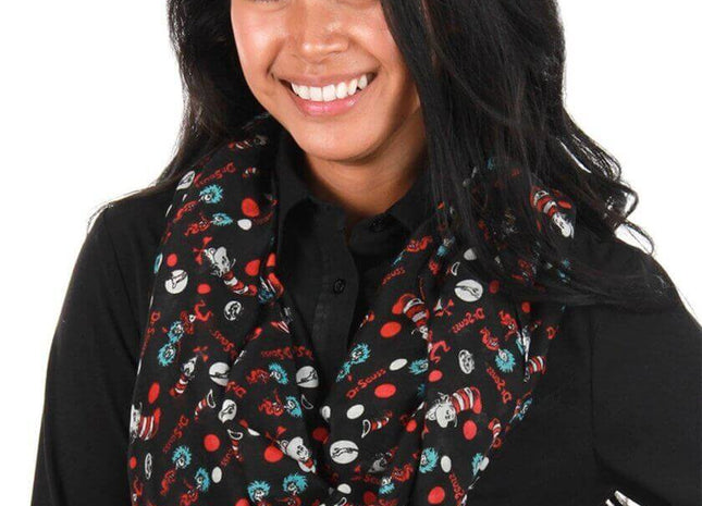 Dr. Seuss - "The Cat In The Hat" Women's Lightweight Infinity Scarf - SKU:440356 - UPC:618480041033 - Party Expo