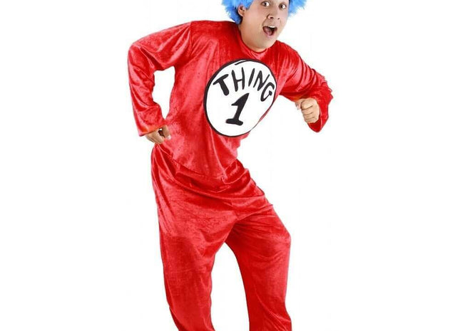 Dr. Seuss Thing 1 & Thing 2 Adult Costume (L/XL) - SKU:EL403130AD-L/XL - UPC:618480005325 - Party Expo