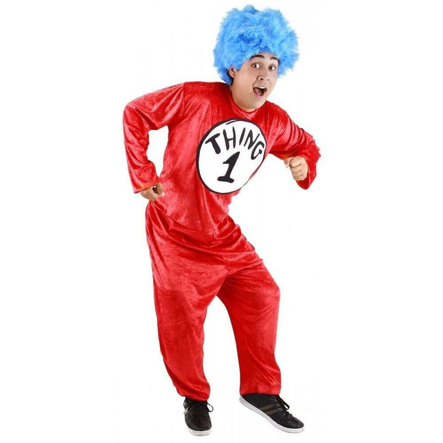 Dr. Seuss Thing 1 & Thing 2 Adult Costume (L/XL) - SKU:EL403130AD-L/XL - UPC:618480005325 - Party Expo