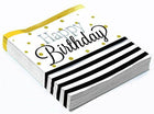 Elegant Happy Birthday Napkin - SKU:F78721 - UPC:721773787218 - Party Expo