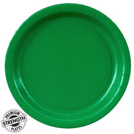 Touch of Color - 9" Dinner Plates - Emerald Green (24ct) - SKU:47112B - UPC:039938170981 - Party Expo