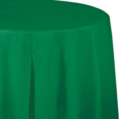 Emerald Green Octy Round Table Cover 54x108 - SKU:703261 - UPC:073525812953 - Party Expo